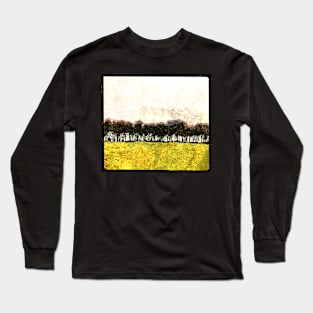 Digital Simple Modern Dark Landscape Long Sleeve T-Shirt